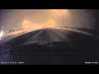 BlackVue DR500G - Dashcam Test - Winter Storm - Car Spins out into a ditch crash