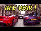 Supercars Rev War in Paris ! F12, Performante, F430 Capristo, QuickSilver R8 V10...