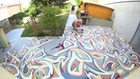 Dojac peint sur sol béton - art abstrait  (20 Mo)