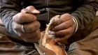 Traditional shoe making in India