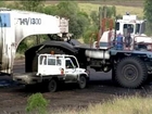 Re-enactment of water truck accident at Blackwater mine 1997